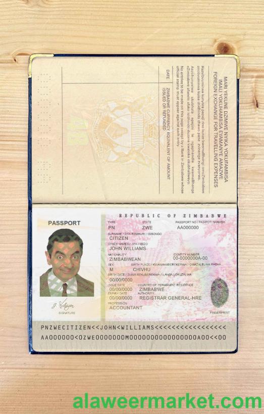 Zimbabwe passport photo look